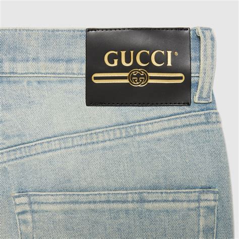 gucci flare denim washed|gucci camicie uomo.